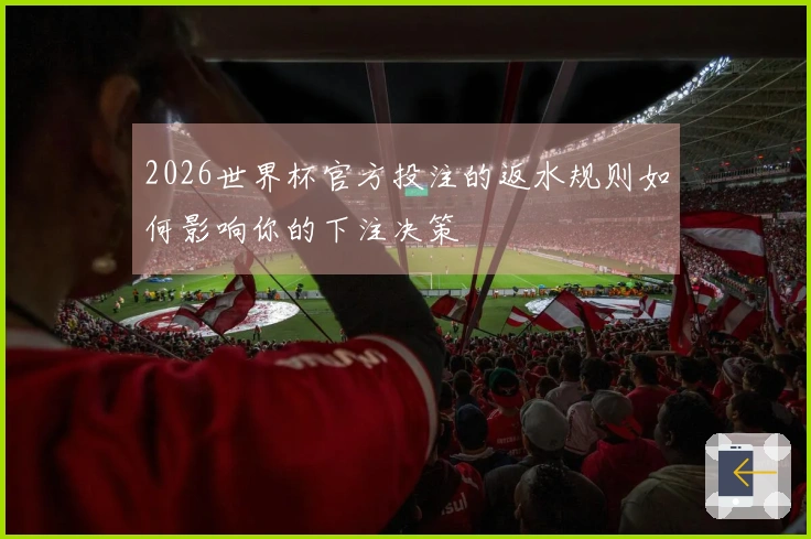 2026世界杯官方投注的返水规则如何影响你的下注决策
